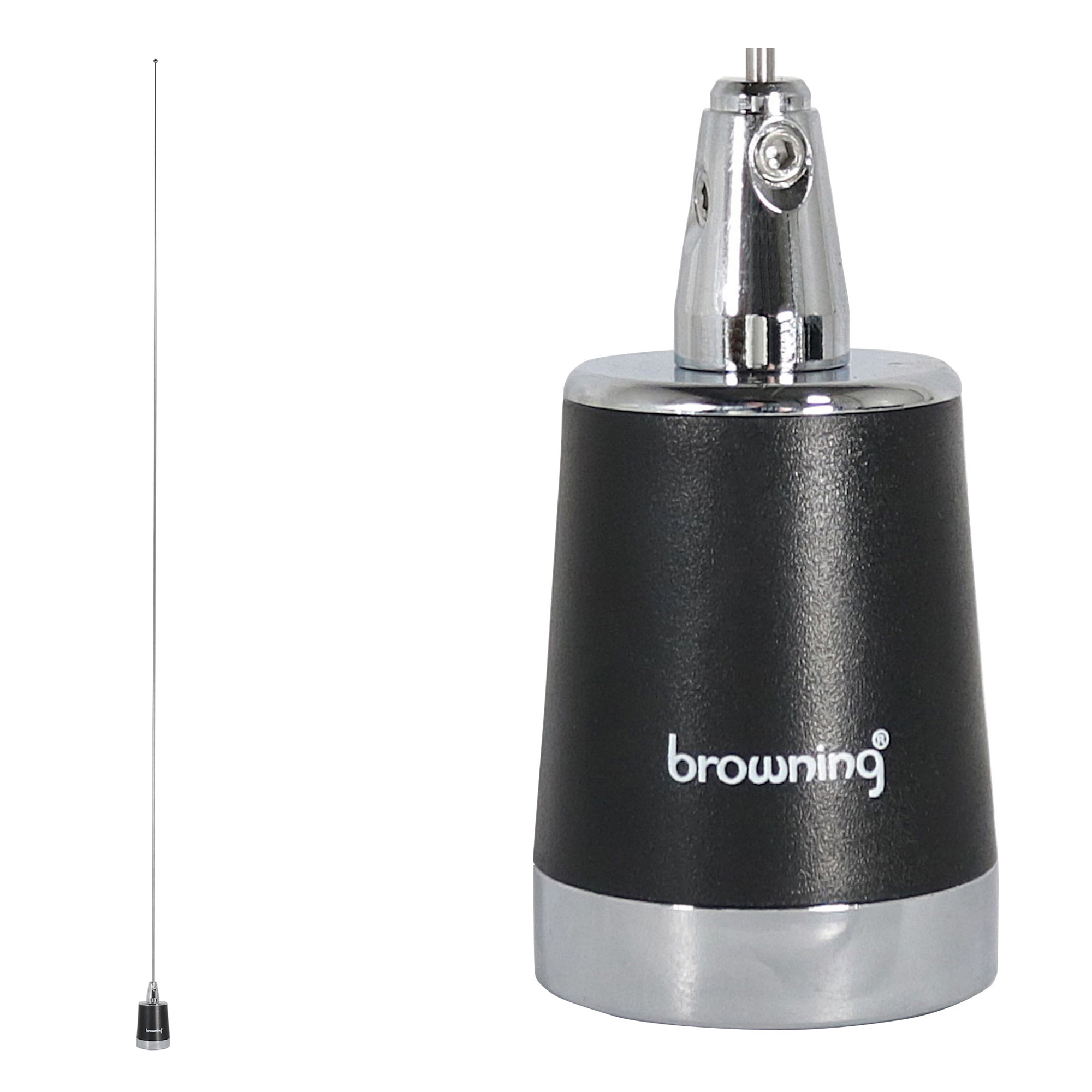 Browning VHF Tunable NMO Antenna — 132 MHz to 174 MHz, 2.4 dBd Gain, 51-1/4in. Tall, No Ground Plane, Model# BR-155